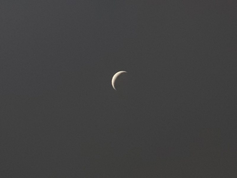 Sharp, thin crescent Venus.