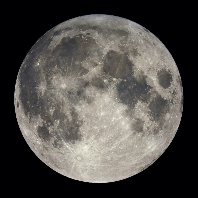 It seems possible to detect a subtle shading on the moon in this photo taken midway through a partial penumbral eclipse, but, if so, it's very very subtle.