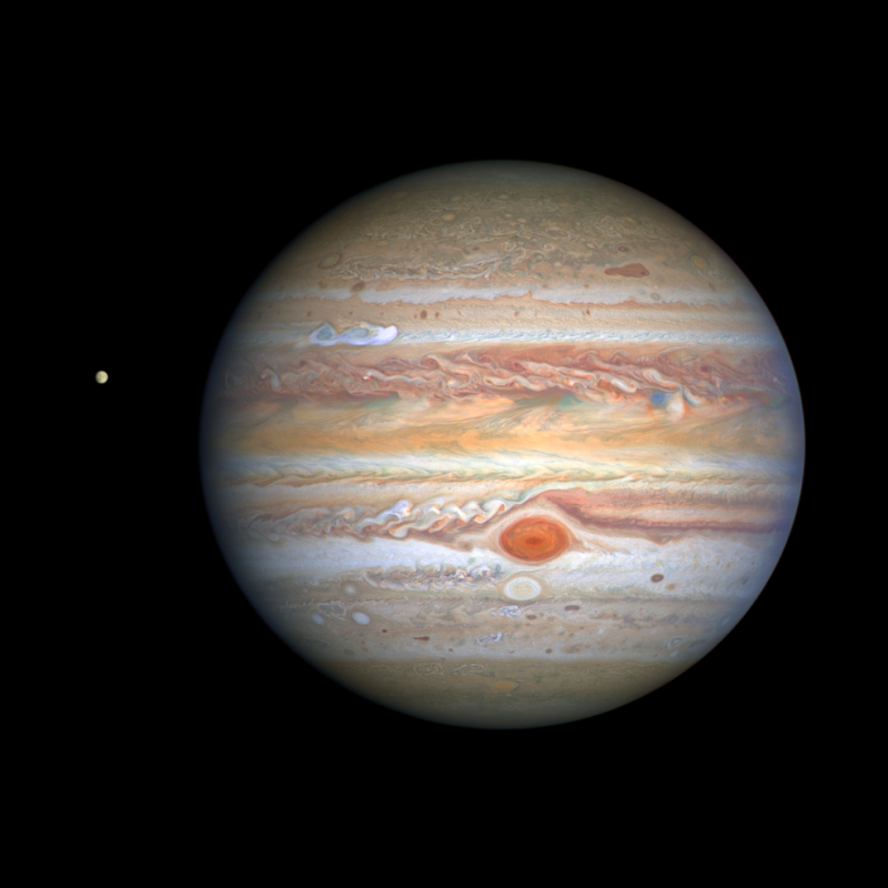Hubble captures crisp new image of Jupiter and Europa