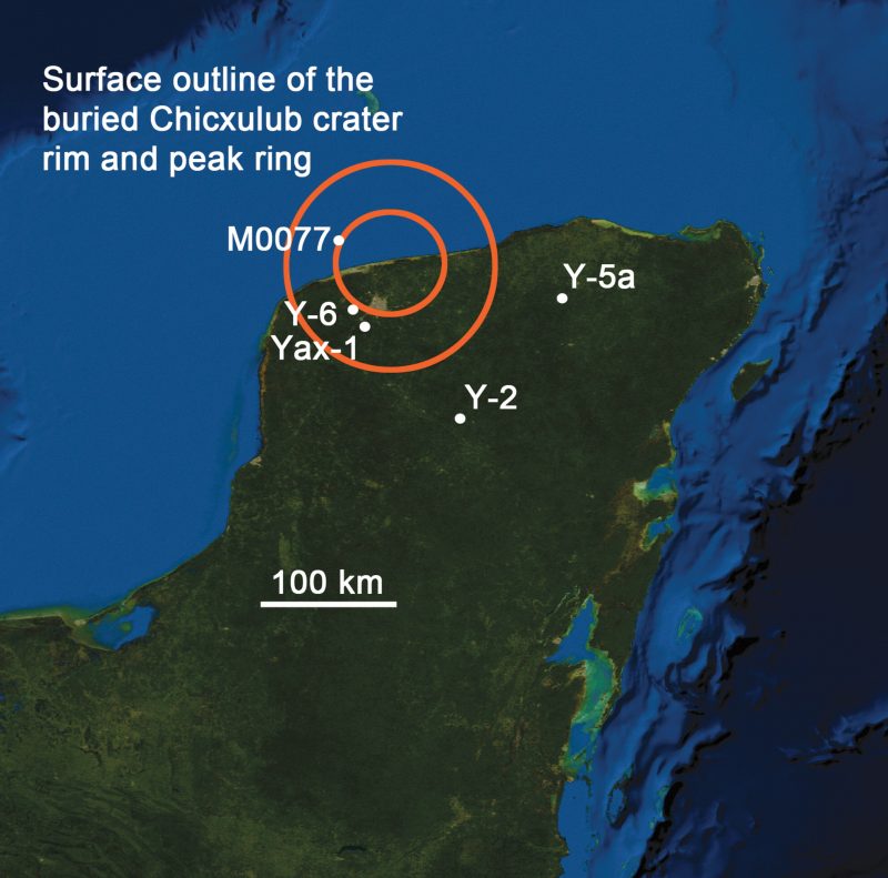 chicxulub crater sinkholes