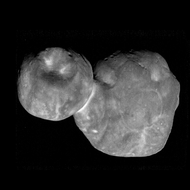 Asteroid with two lumpy round lobes.