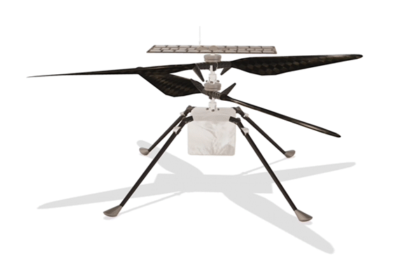 火星直升机的动画模型。