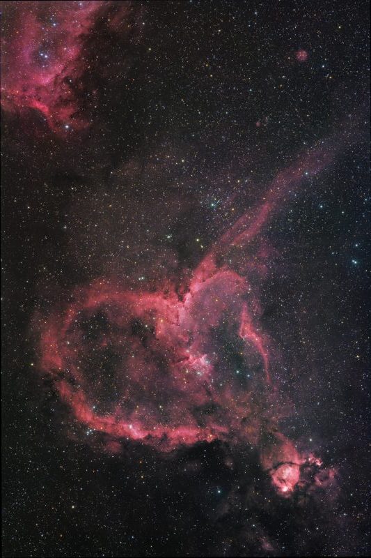 hubble telescope of the heart nebula ic 1805