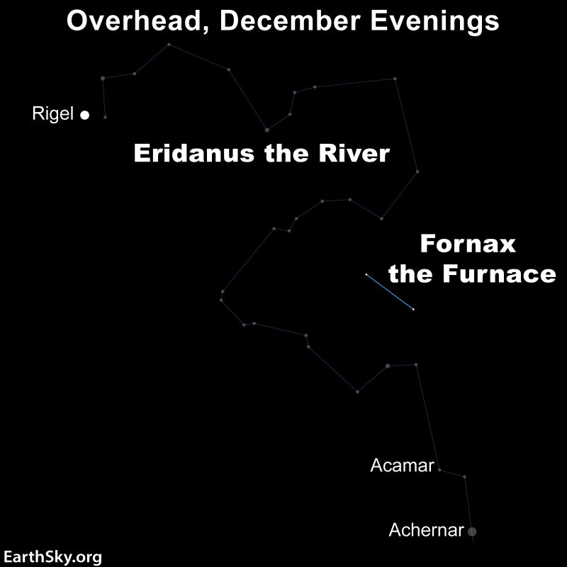 Sky chart showing Fornax the Furnace.
