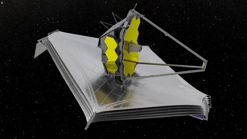 Artist's concept of Webb Telescope in space.