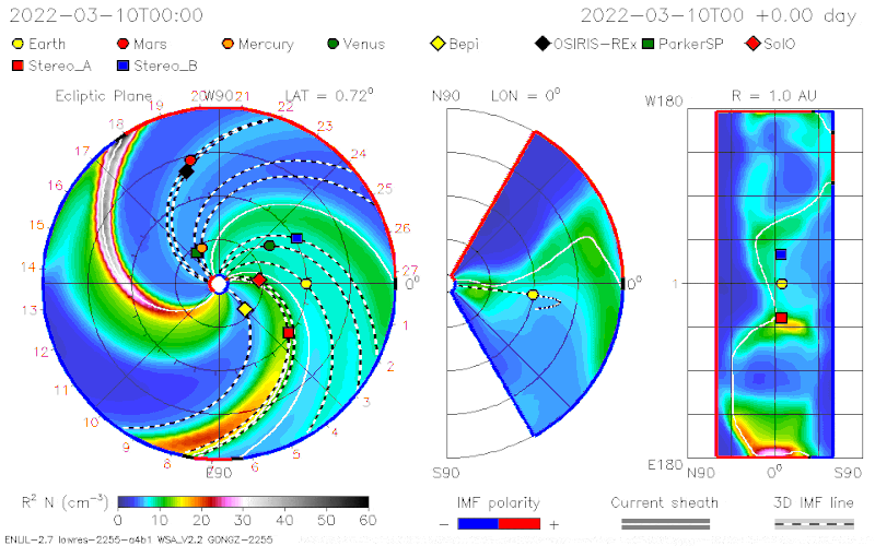 Big CME direct hit expected. Aurora alert CME-model-nasa-Mardch-2022-optimized