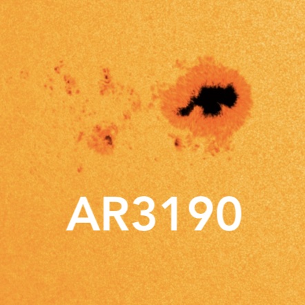 January 17, 2023 Sun activity sun spot active region AR3190.