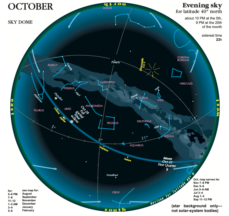 Night sky, October 2023: What you can see tonight [maps]