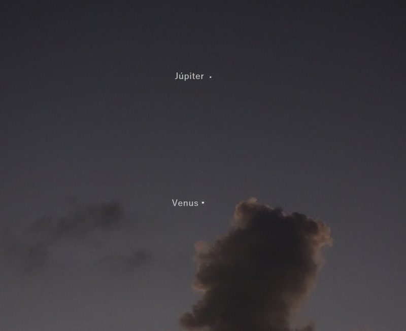 Cloud with Venus and Jupiter labeled nearby.