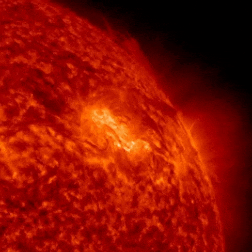 March 2, 2023 Sun activity red sun shows active region AR3234.