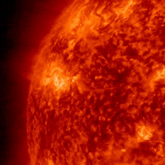 March 4, 2023 Sun activity shows fiery active region AR3242.