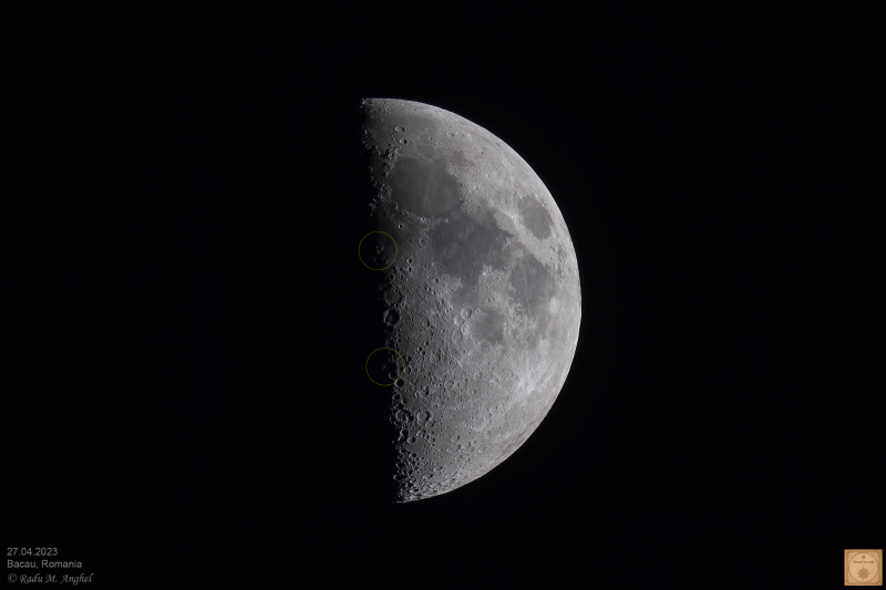 Look for Lunar X and Lunar V at 1st-quarter moon