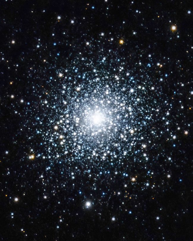 A large, spherical cluster containing thousands of bright stars.