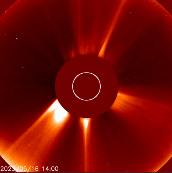 May 16, 2023 LASCO C2 imagery shows an impressive CME.
