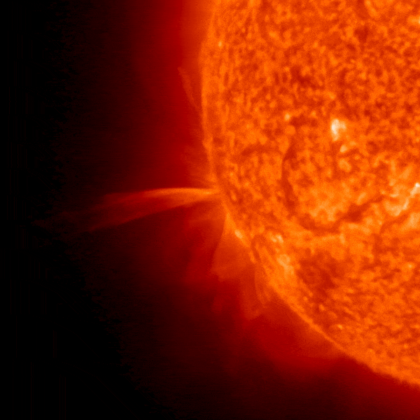 May 16, 2023 Sun activity shows a prominence on the southeast limb (edge).