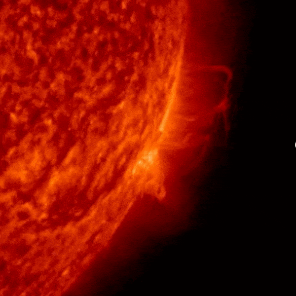 May 3, 2023 Sun activity shows a gorgeous prominence on the southwest limb (edge).