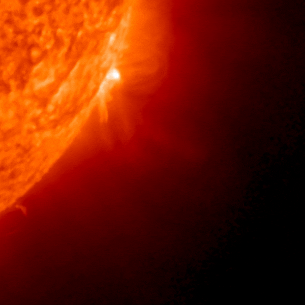 May 4, 2023 Sun activity shows a prominence on the Southwest limb (edge).