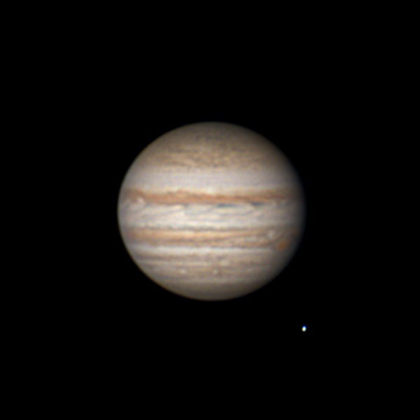 Telescopic images of Jupiter.