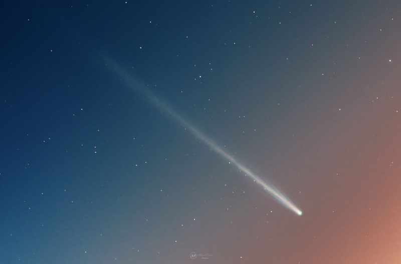 Beautiful comet with long tail.