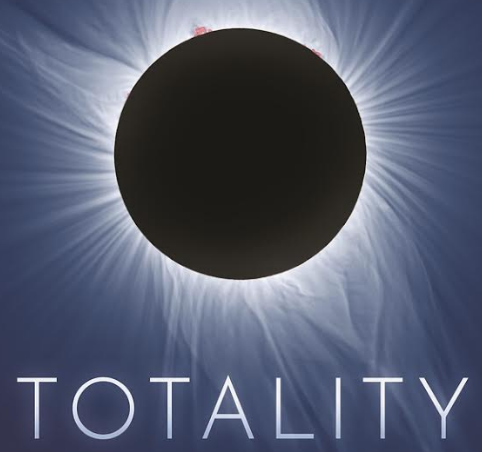 Book cover with big eclipsed sun and word Totality in all caps.