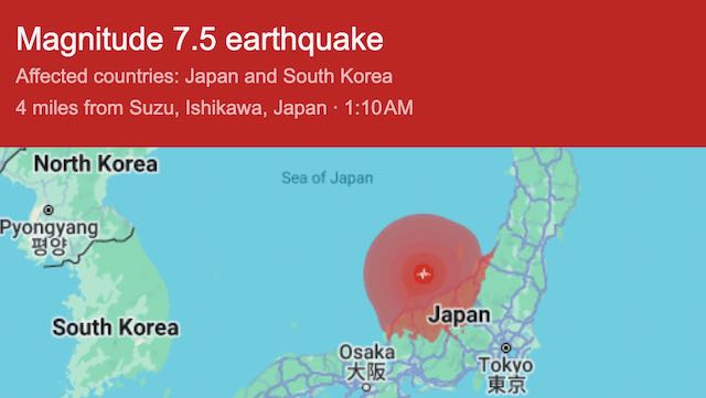 Mighty earthquake rocks Japan.