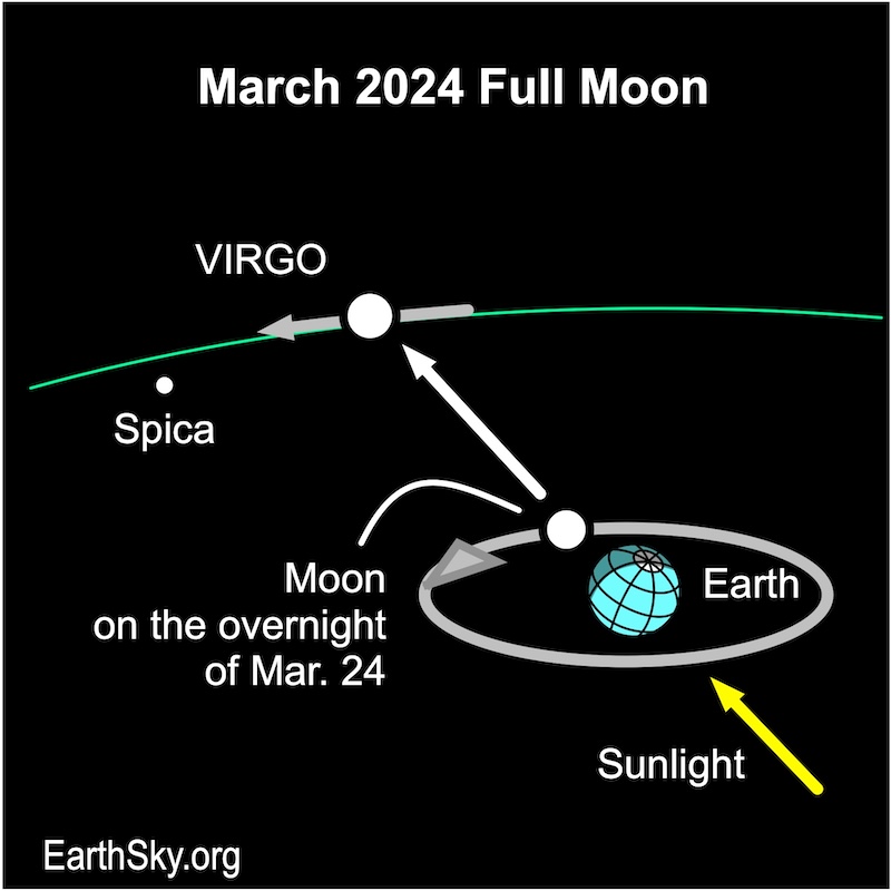 March 2024 full moon lies in Virgo.