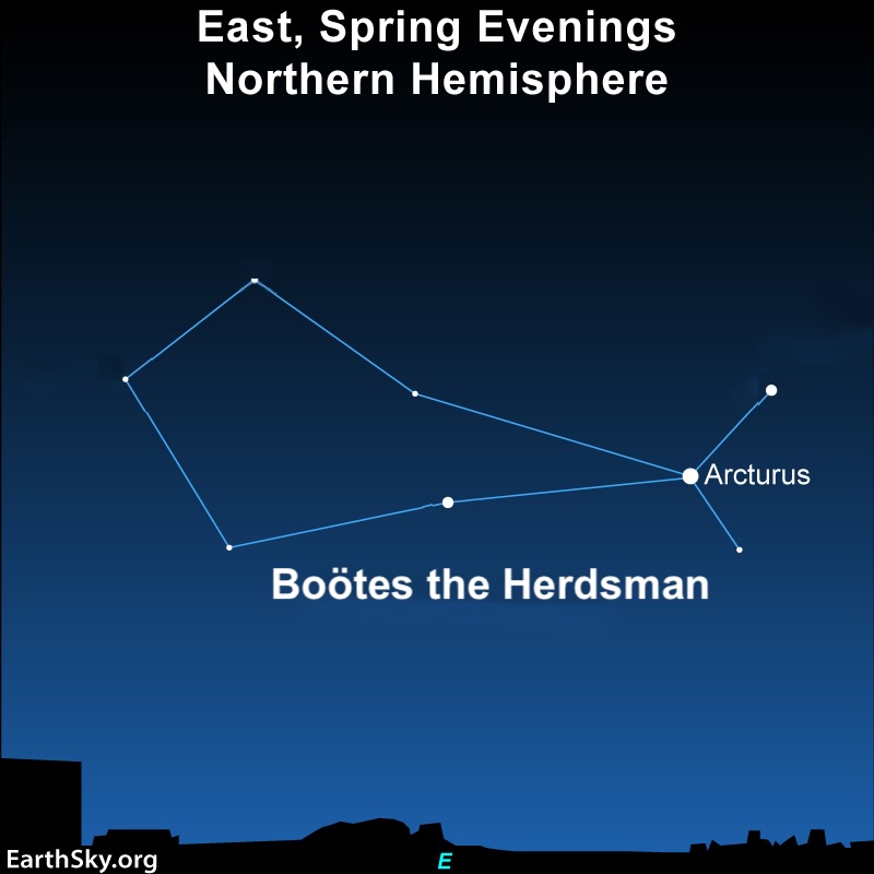 Kite shaped group of stars making up Boötes the Herdsman.