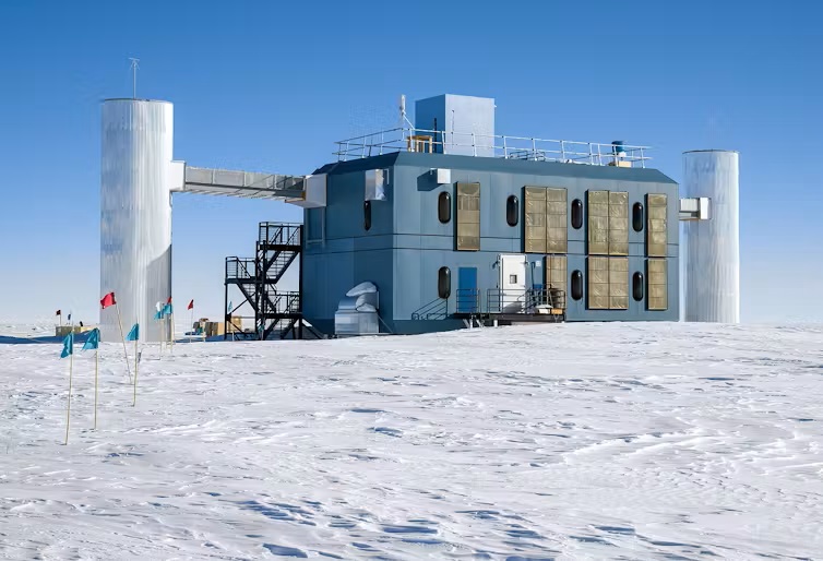 Rare neutrinos detected from under Antarctic ice