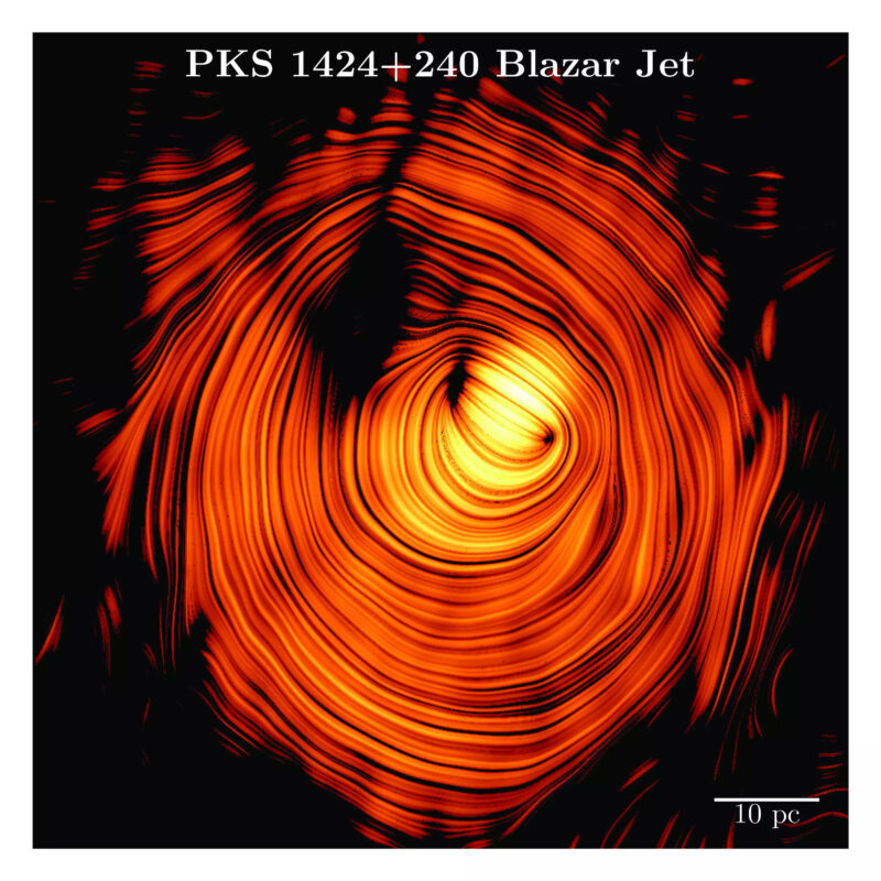 ‘Eye of Sauron’ blazar is supply of a robust cosmic jet ‘Eye of Sauron’ blazar is supply of a robust cosmic jet