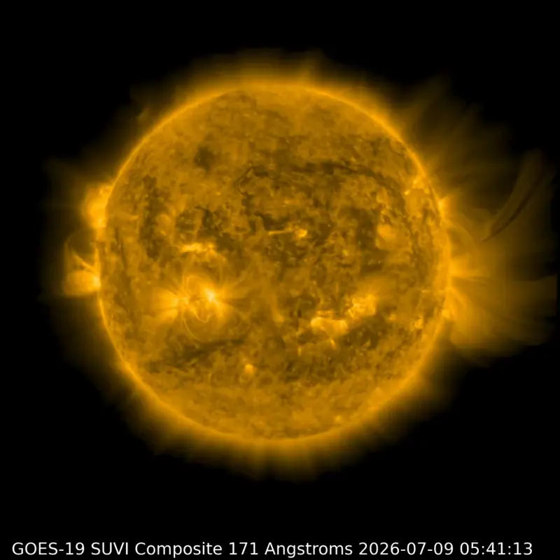 Satellite picture of the sun.