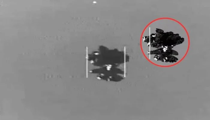 irregular-looking object in the air.