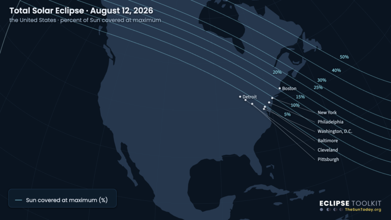 Map of US with about a dozen white parallel lines running from west to east.