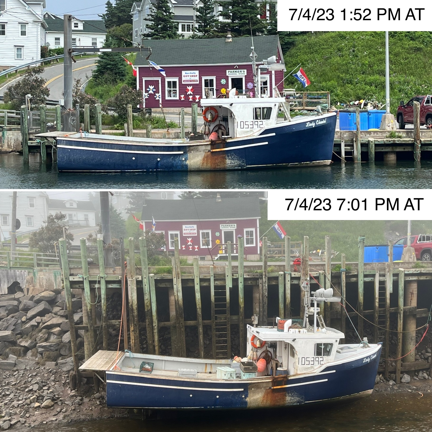 Community photo entitled  by Lisa Ann Fanning on 07/04/2023 at Halls Harbour, Bay of Fundy, NS